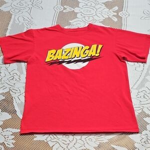 Big Bang Theory Graphic T-Shirt with Bazinga Print